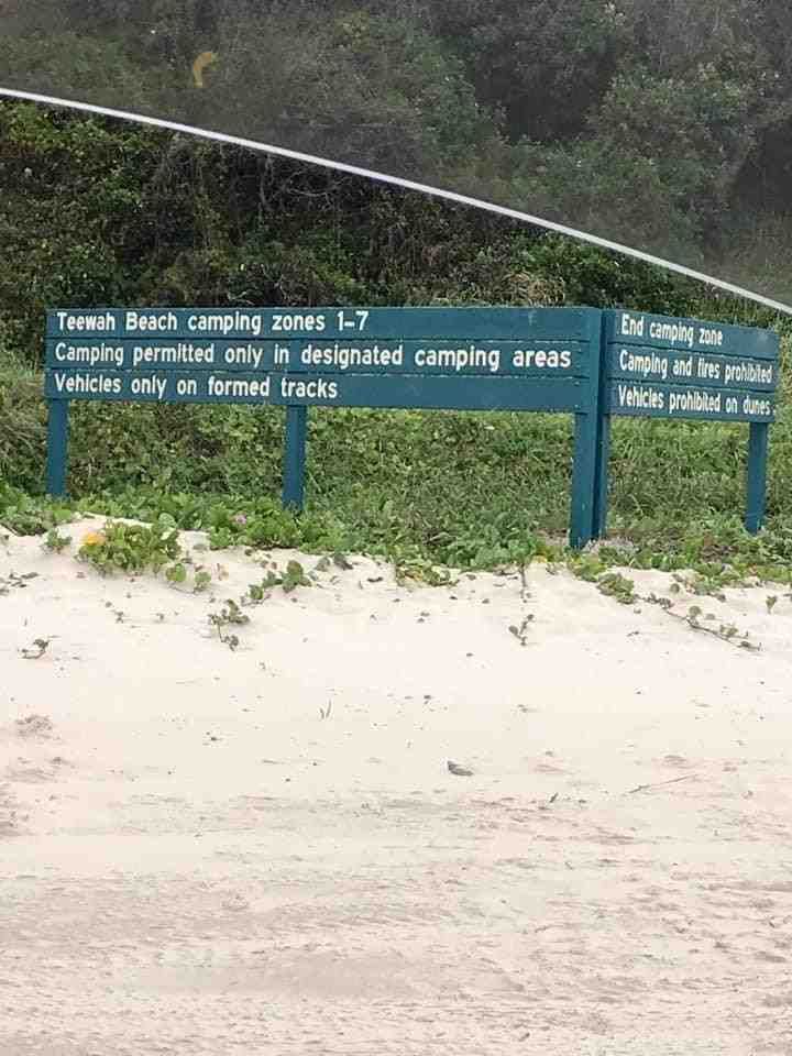 Sections of Teewah closed post image