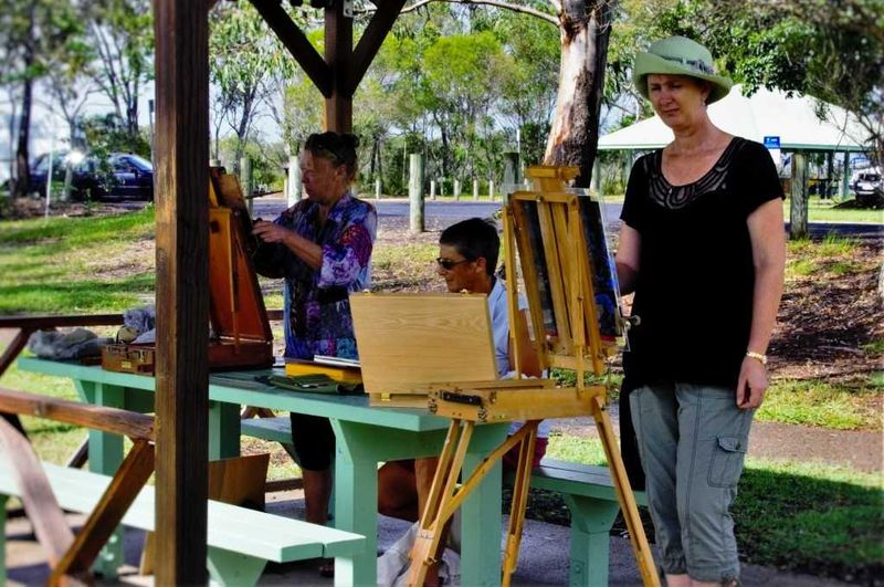 Plein Aire: Jan McKenzie, Nancy Haire and Liz Sawrey at work