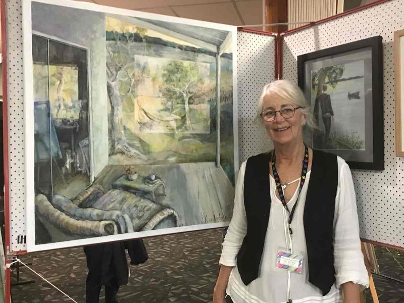 2022 Art Show- Kate Websdale, winner of Open Section with The View