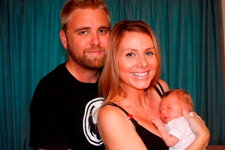 Steve Hiley (known as Beaver) and Letty Brennan with their brand new daughter, Lyla