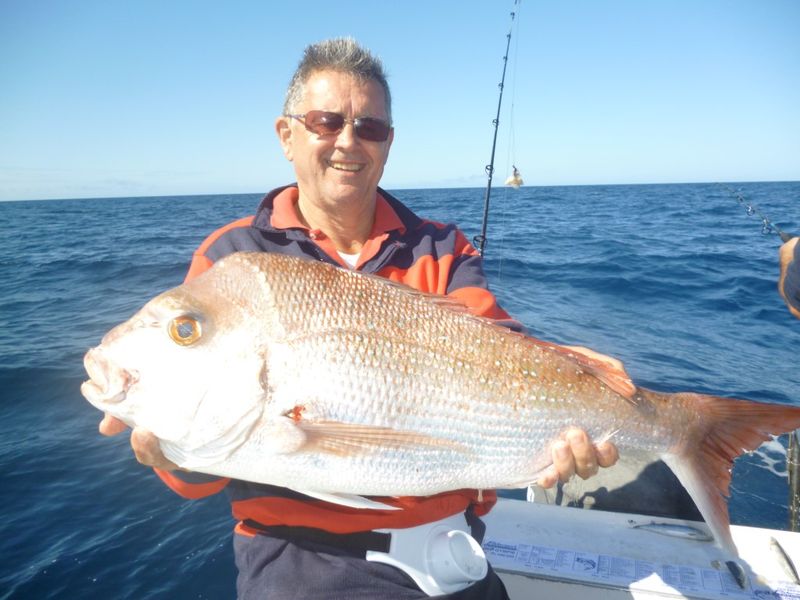 Lauchie with a quality snapper.