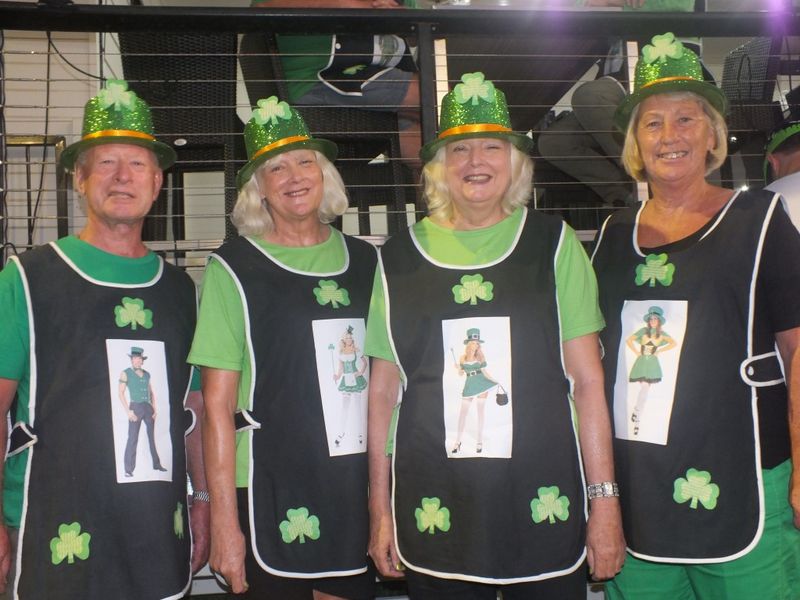 Community Centrefold members Kerry Rickards, Coralie Leslie, Collette Archibald and Helen Brown tied for best St Patty's Day