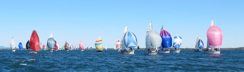 Race action from the 2014 Bay to Bay Image Jon Colless, Coast Guard Sandy Strait