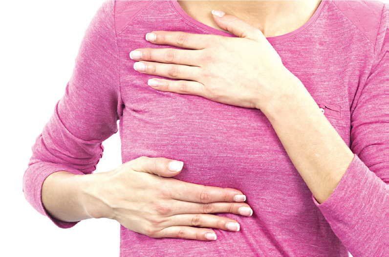 Ensure you self-check your breasts and know ‘normal’ and if you notice any changes contact your doctor immediately