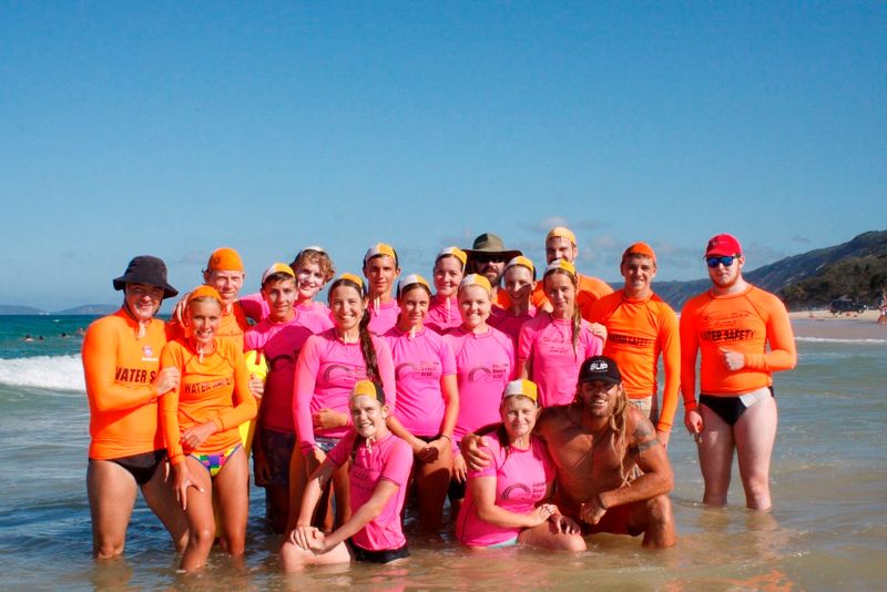 The successful recruits with their trainers and water safety helpers