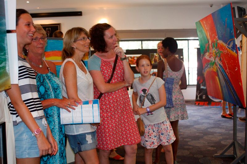 Locals and visitors can enjoy viewing the 2016 Brushes by the Sea Art Festival at the Sports Club this month