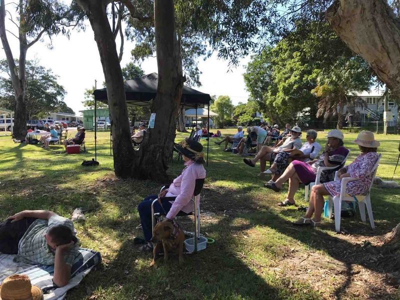 Some of the Music in the Park guests enjoying the concert put on by Music Plus