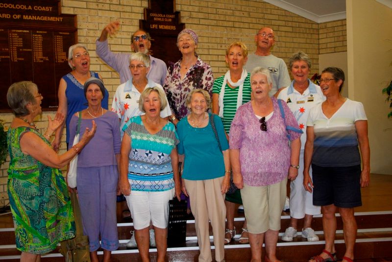 At their second practice - a new choral group for the coast