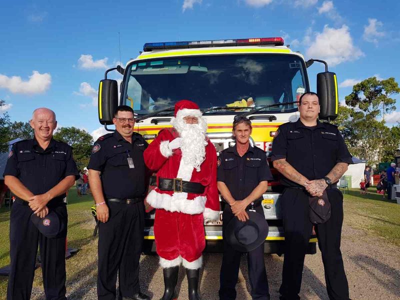 Santa's sleigh was the Tin Can Bay fire truck