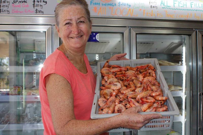 Sandy Brosnan from Ocean Breeze Seafoods offers local fresh prawns ready for your celebrations