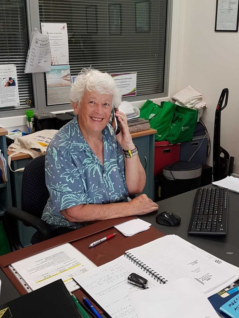 Carmel Darcey, one of the enthusiastic volunteers at the Rainbow Beach Community Centre, invites you to join them in providin