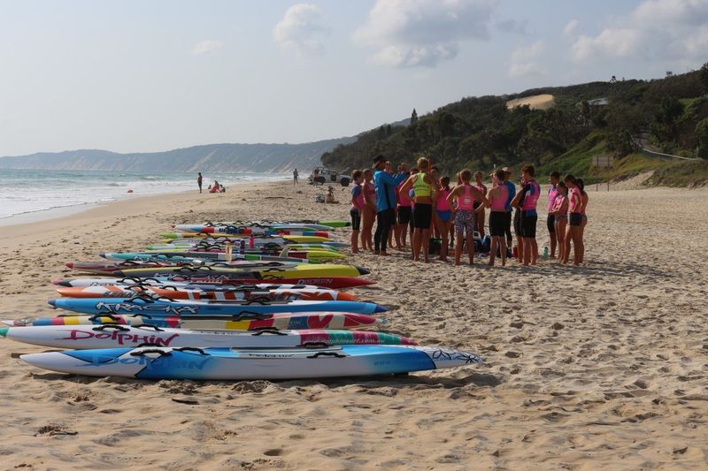 Clint Robinson training the U14-U17 Met Caloundra SLSC at Rainbow Beach last month