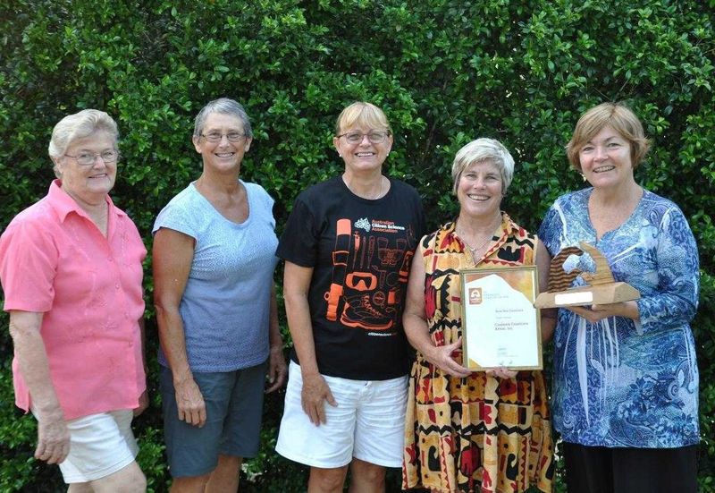 2018 Cooloola Coastcare management committee members: Jenny Adamson, Treasurer; Nancy Haire, Secretary; Lindy Orwin, Coordina