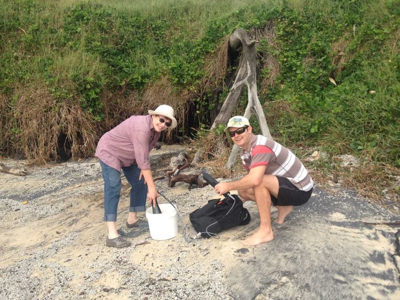 Coral Johnson and Grant Phelan at the A-rated site