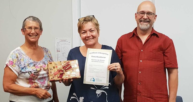 Executive Committee: Nancy Haire (Treasurer), Fiona Hawthorne (Life Member and Secretary) and Randy Orwin (President)