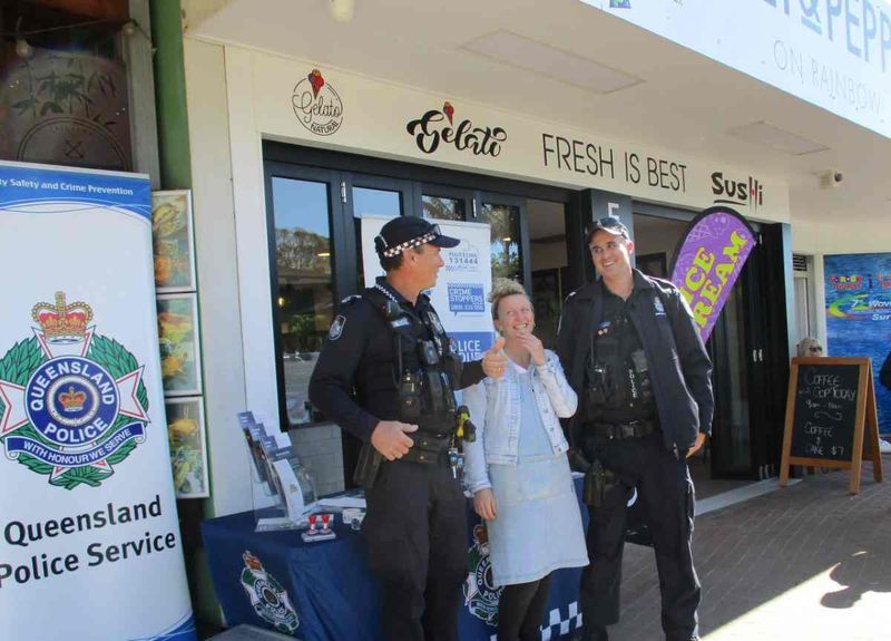 The popular Coffee with a Cop initiative was recently held in Rainbow Beach