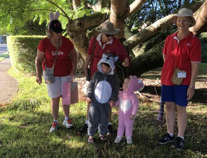 Easter Bunny Col and his wife, Kate Gregory provide an Easter egg hunt