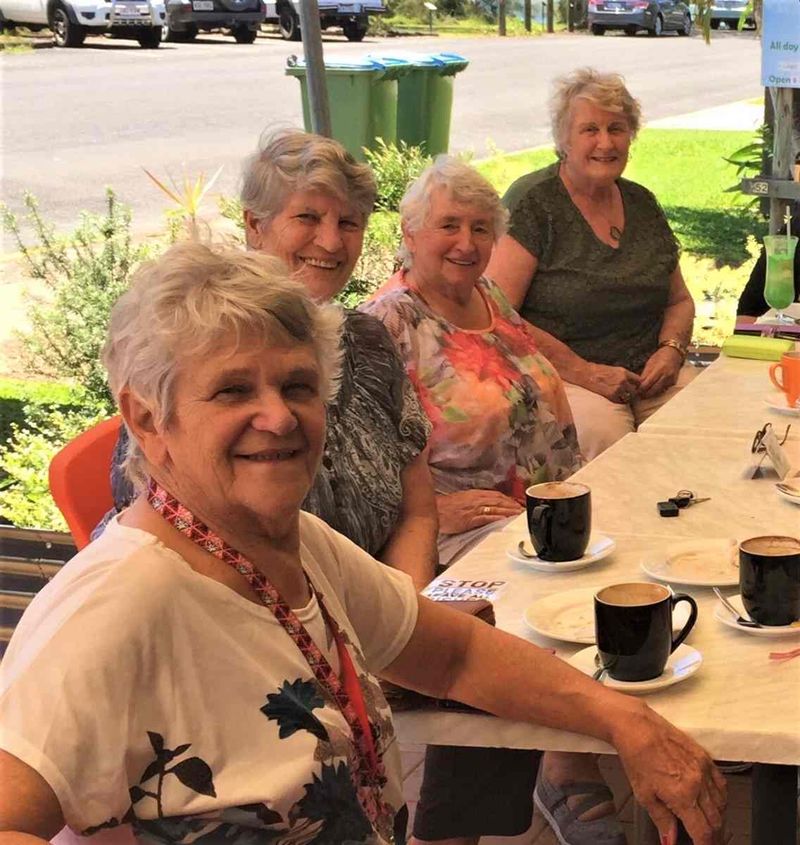Probus members Joan, Katrina, Jo, and Cherryl at Temptations