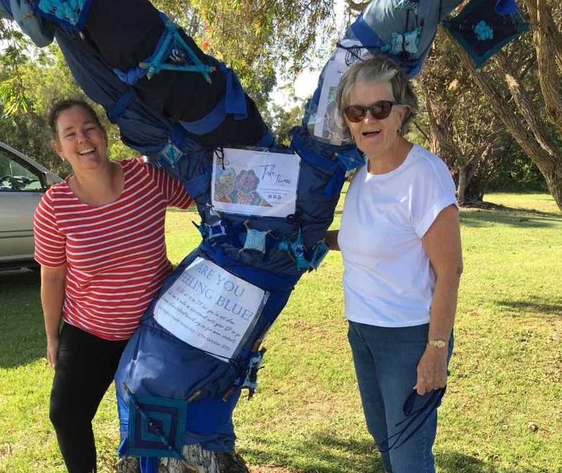 Our tree for “Bombing the Blues“ to raise awareness of Mental Health Week