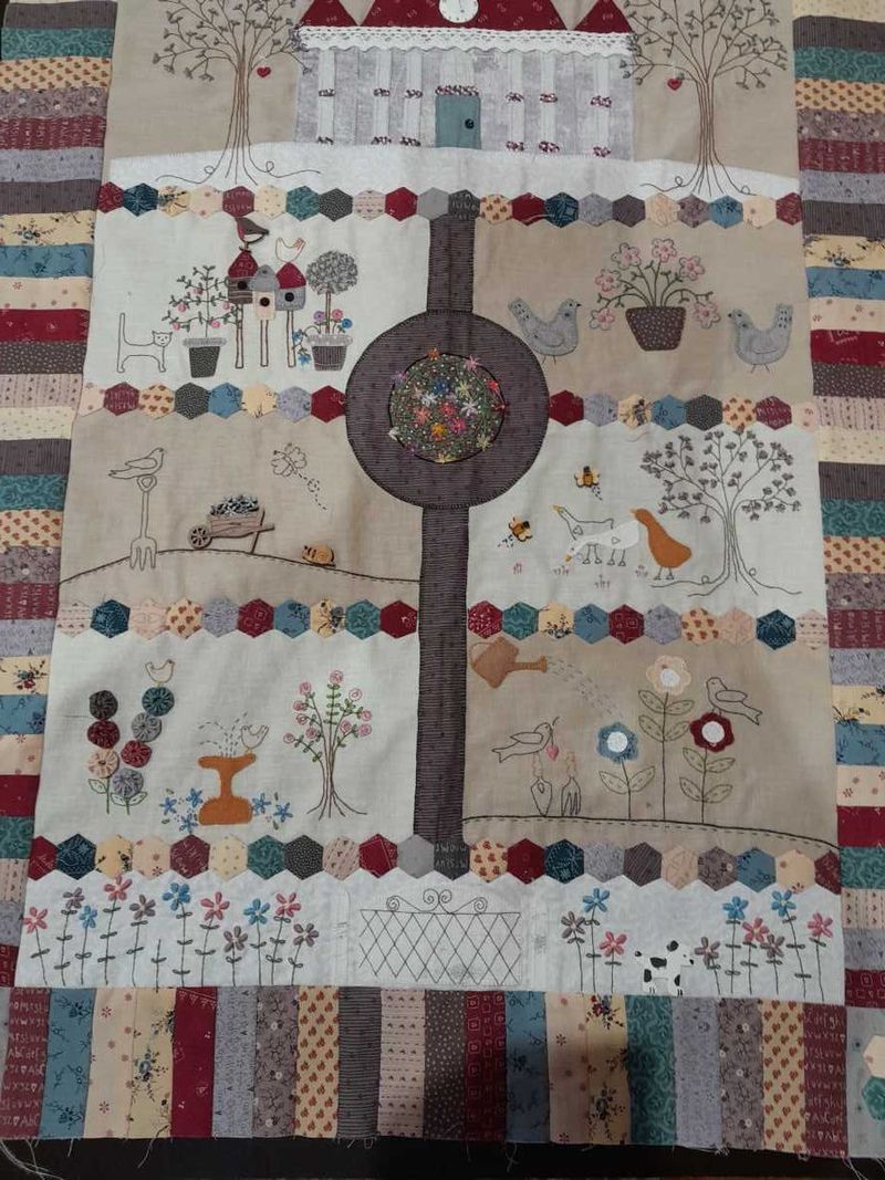 Quilts - Robyn Salmon’s intricately embroidered panel