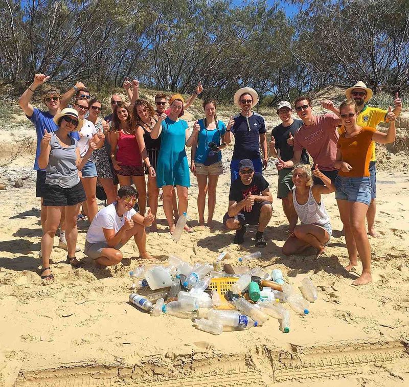 Volunteers enjoying the 2019 K’Gari Community Clean Up - get involved this year