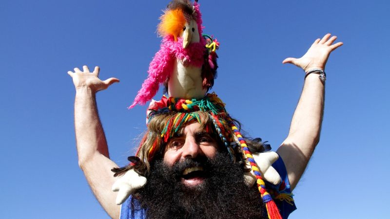 Costa and his new beanie (made by Carole Lehmann) - Images by Brad Marsellos – ABC Wide Bay