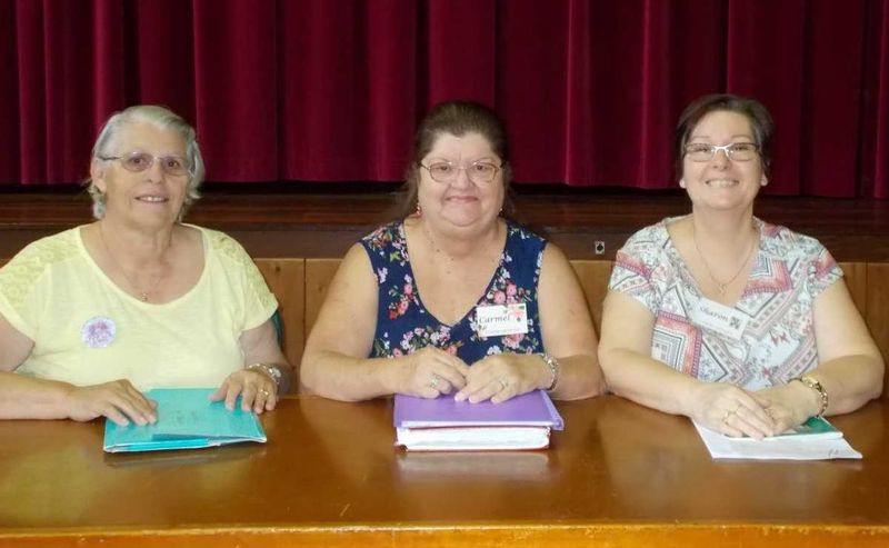 The new Craft Club committee l to r treasurer Marilyn Russell, president Carmel Newton and secretary Sharon Beck