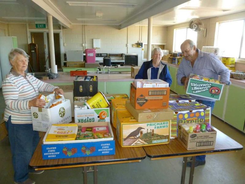 Tony helps unpack at St Bridget’s in Longreach