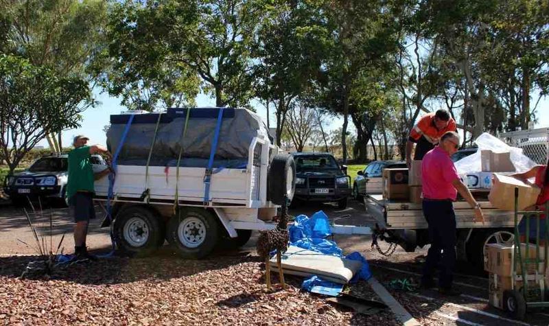 Rainbow Beach Drought Runners heading out for another essentials drop to the farms of South West Queensland