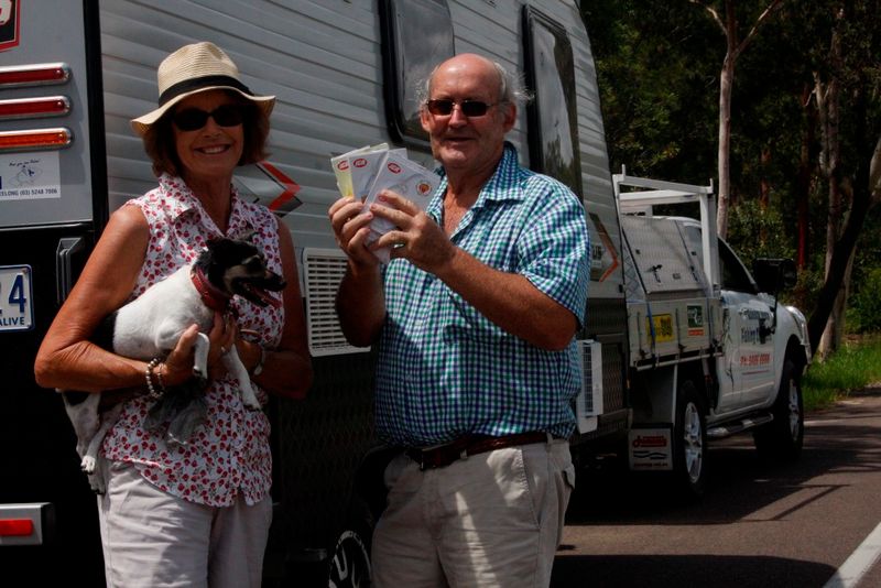 Tony and Rosie Stewart left town last month to bring supplies out west