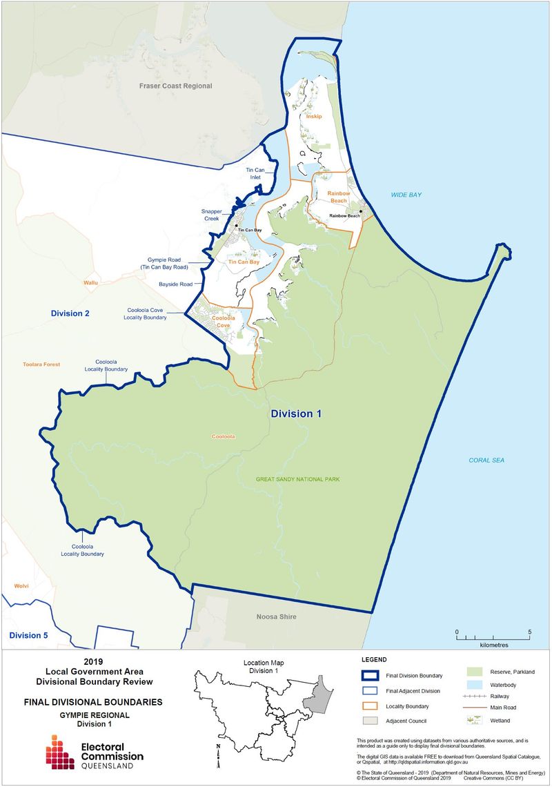 Election Boundaries Gympie Division 1
