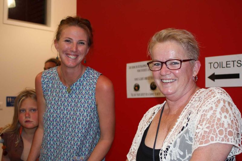 Thanks Brooke Bignall for giving us such a lovely night - at the door with sidekick, Barb Rees