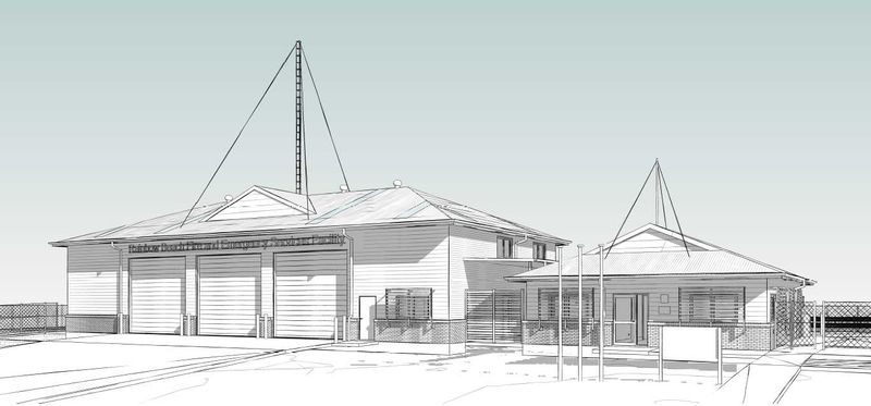 A glimpse of the new Fire and SES Station in Rainbow Beach