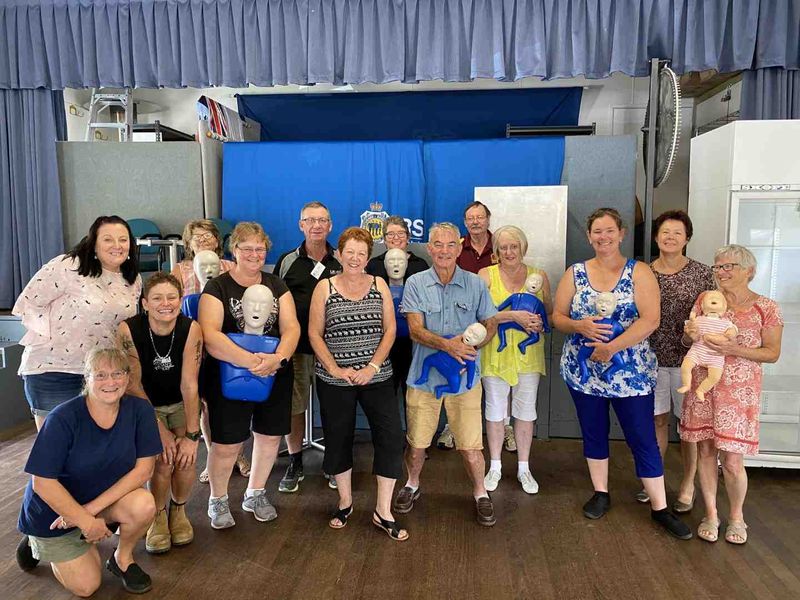 First Aid Training at the Tin Can Bay RSL Hall was very well attended last month