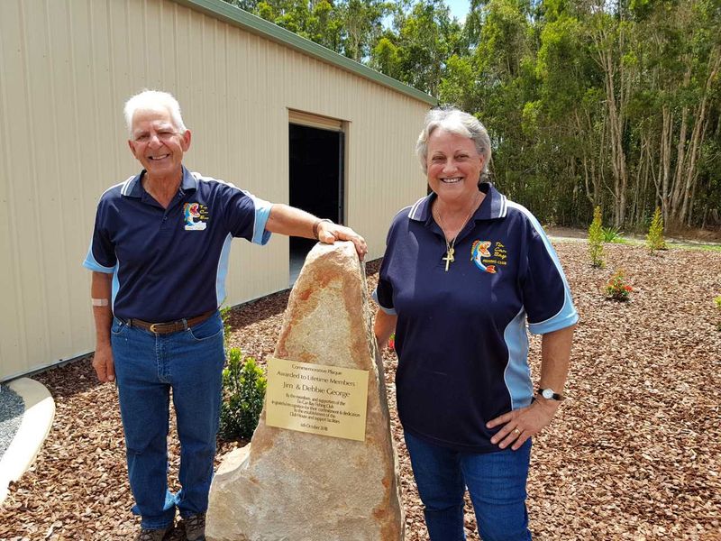 Jim and Debbie George with their lifetime members commemorative plaque