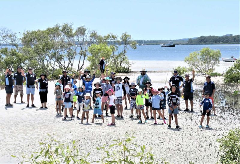 Tin Can Bay Fishing Club - Juniors ready to Fish at Norman Point