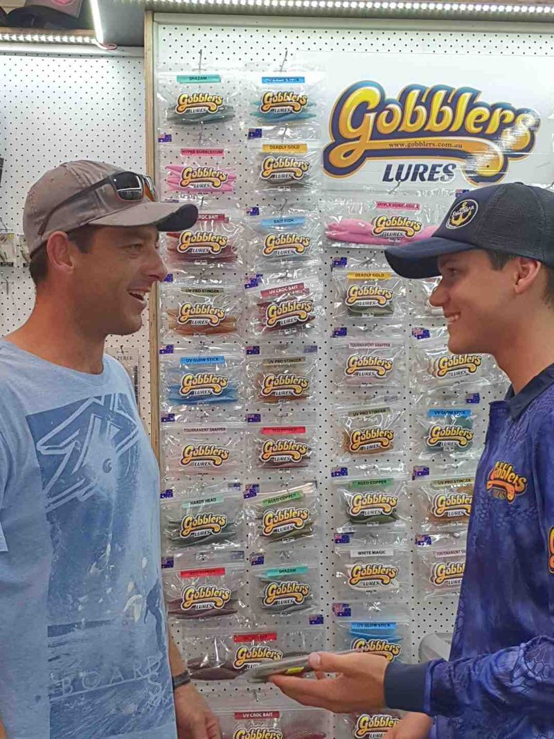 New Gardiner team member Jye, who is the junior ambassador for Gobblers Lures