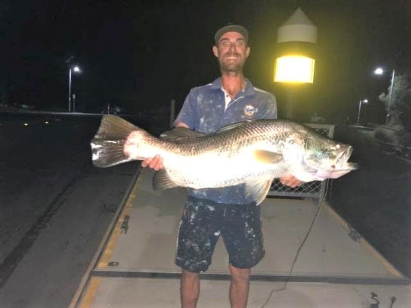 Tyler Baines with his 1.1m catch
