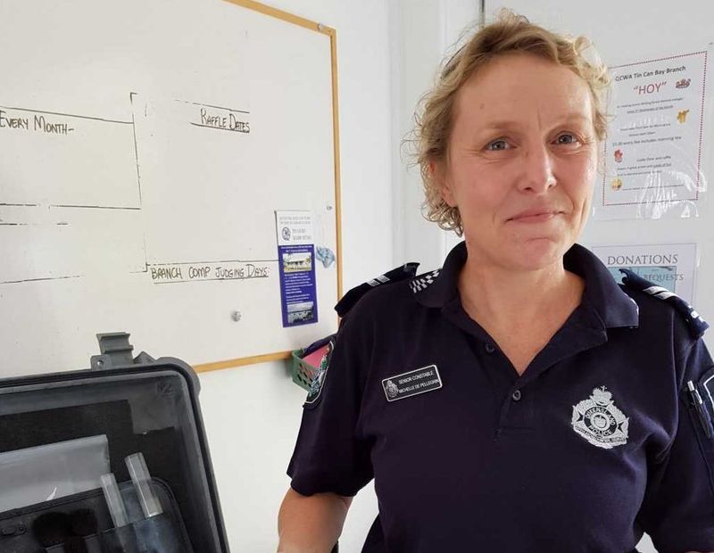 Forensics 2018 - Officer Michelle De Pellegrin with her collection case.