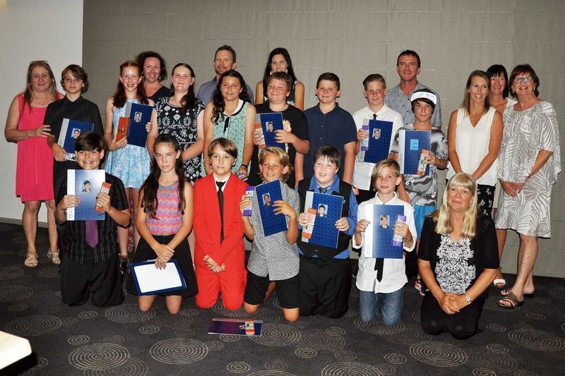 Staff in the back row: Lynne Chamberlain, Sarah Brantz, Principal Dan Stanieg, Yasmin Sauer, Andrew Walsh, Tina McColl, Cate