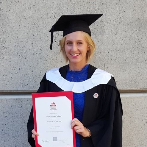 Hayley McFarlane at her graduation ceremony