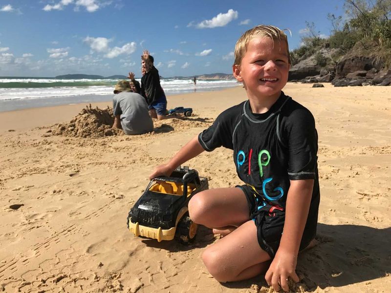 Logan Sanderson and friends relaxed after all the bustle on Easter Monday