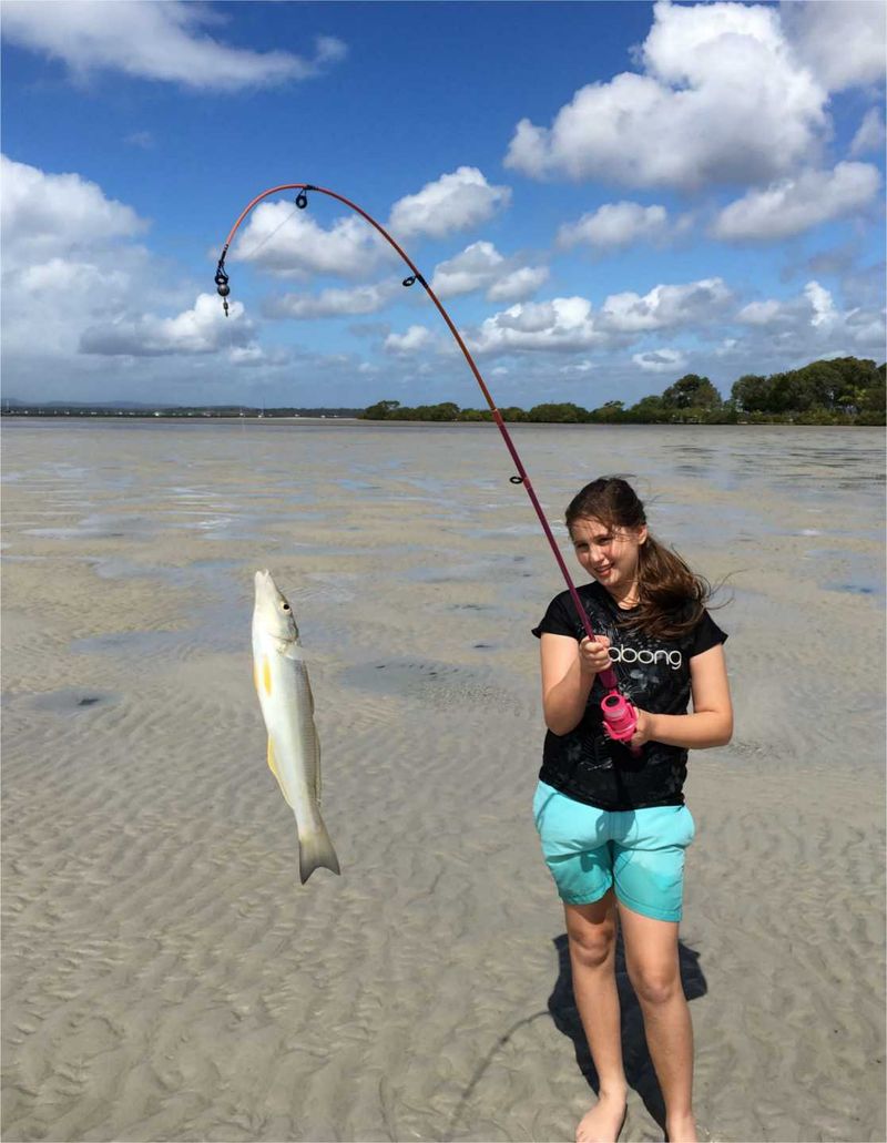 Maria Adams caught this excellent summer whiting at a Tin Can Bay Fishing Club Junior Fishing Days - on again April 8 and it