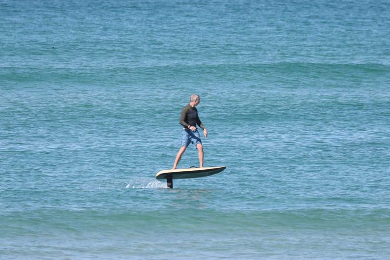 Hudson on the Flite Board. Rainbow offers perfect conditions for the market leader in Efoil technology, Fliteboard