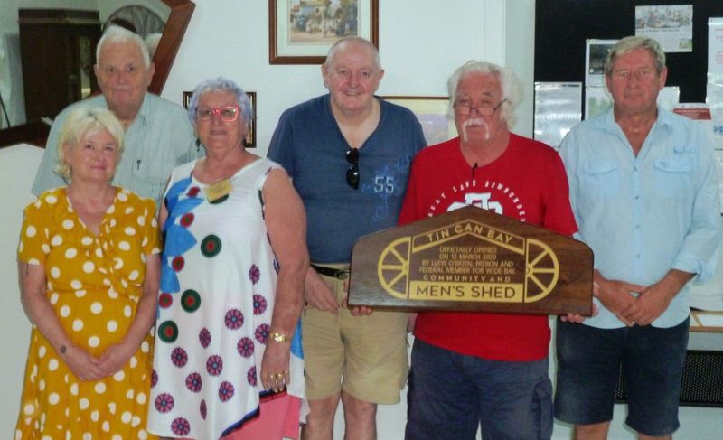 The new Men's Shed Committee members are Health and Wellbeing Officer - Joy Black; Treasurer - Peter Brander; Secretary - Rae