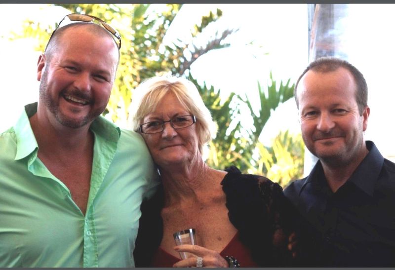 Sue Fitzgerald with sons Darryl and Scott of Rainbow Beach Meats says home is everywhere Mum is on Mother’s Day