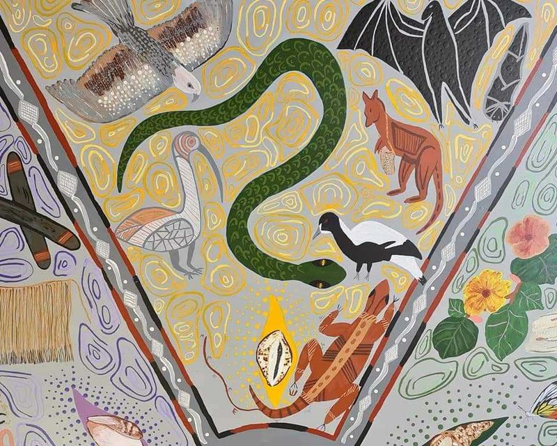 Butchulla artwork by Karen Hall, who will be involved in the mural’s final design.