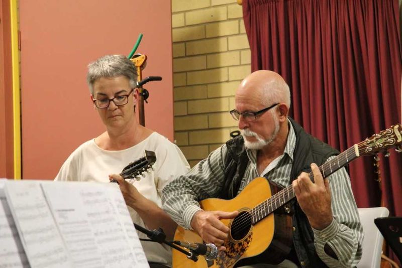 Sue Flower and Lucien Lowe mandolin and guitar.