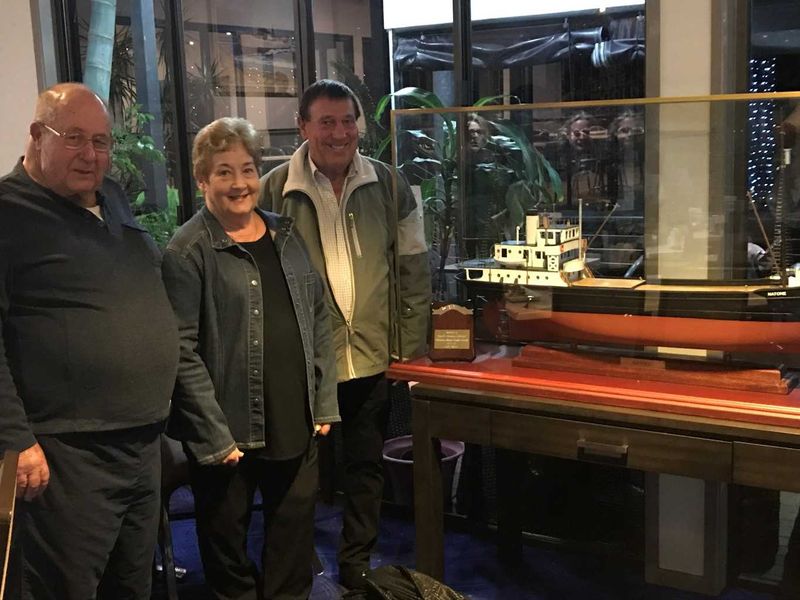 Gary Splatt, Maureen and Sam Mitchell from 7th Wave are happy to have the Natone on display at the Sports Club for everyone i