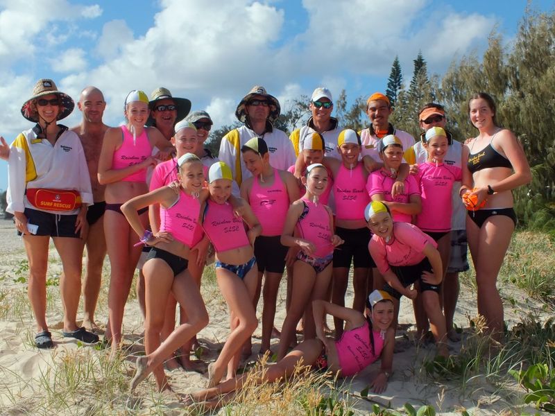 Twelve nippers and lots of helpers at the 2015 Rainbow Beach Nippers Carnival